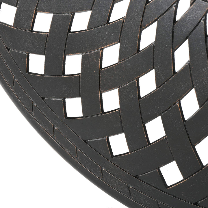 Christopher Knight Home Arlana Outdoor Cast Aluminum Bar Table Shiny Copper - Diamond Home USA