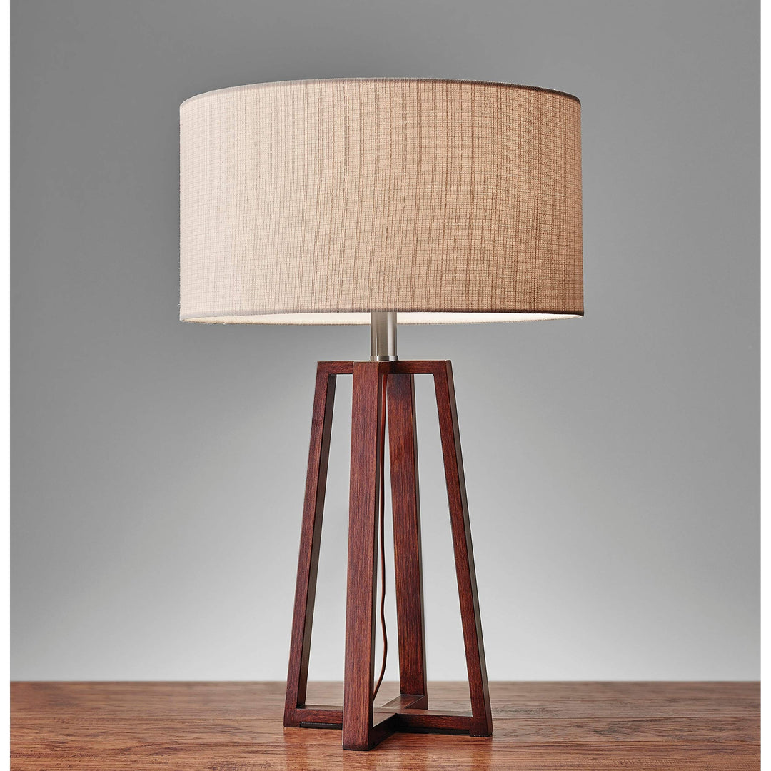 24-inch Walnut Table Lamp Mid-Century Modern Contemporary