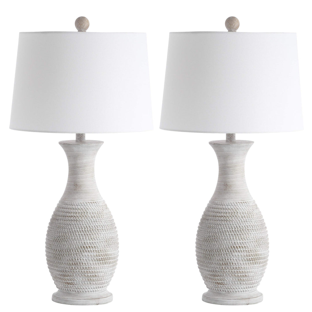 Lighting 30-inch Grey Led Table Lamp (Set of 2) - 15"x15"x30" Bulbs Included - Diamond Home USA