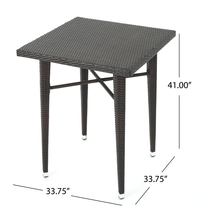 Christopher Knight Home Dominica Outdoor 32.5" Square Wicker Bar Table - Diamond Home USA