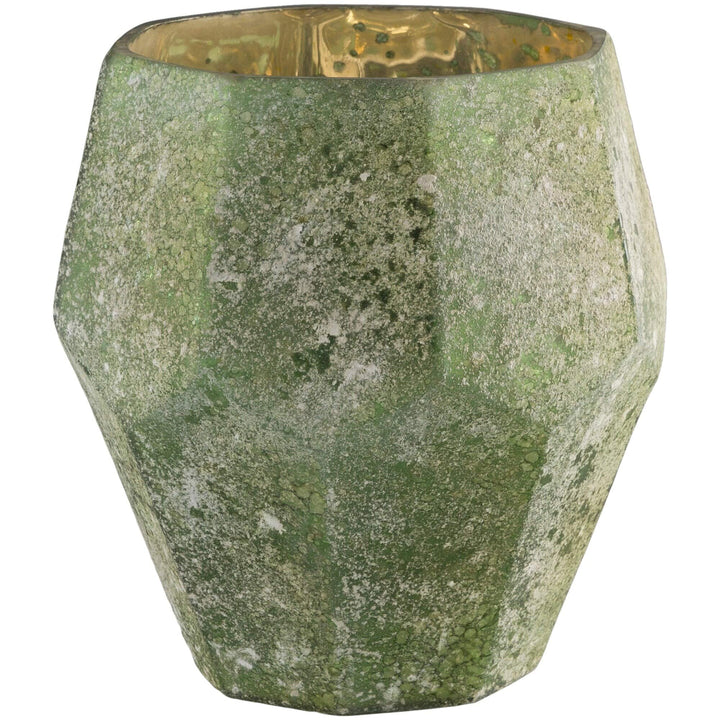 Green Glass Traditional Candle Holder (Set of 3) - Diamond Home USA