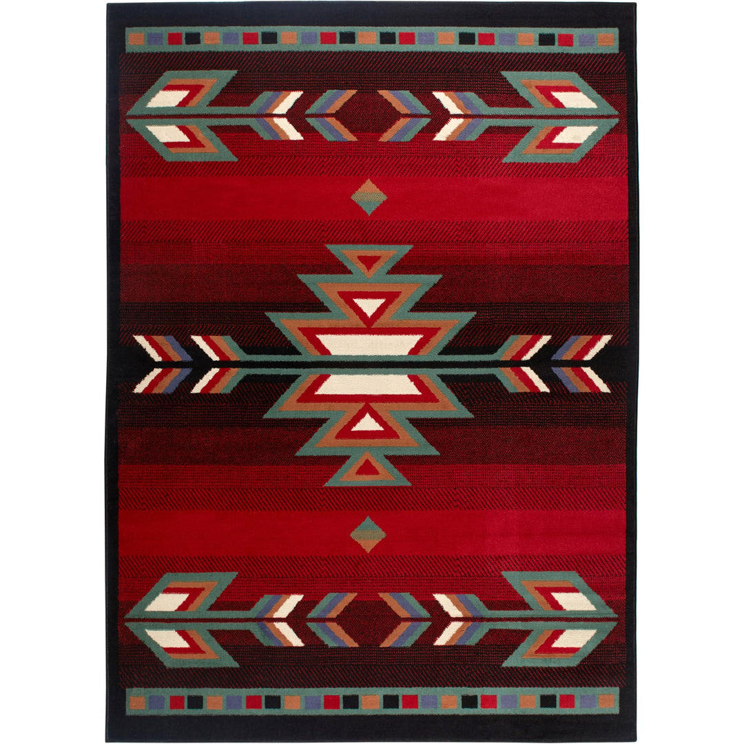 Home Dynamix Premium Sagrada Southwestern Geometric Area Rug Black/Red 9'2"x12'5" - Black