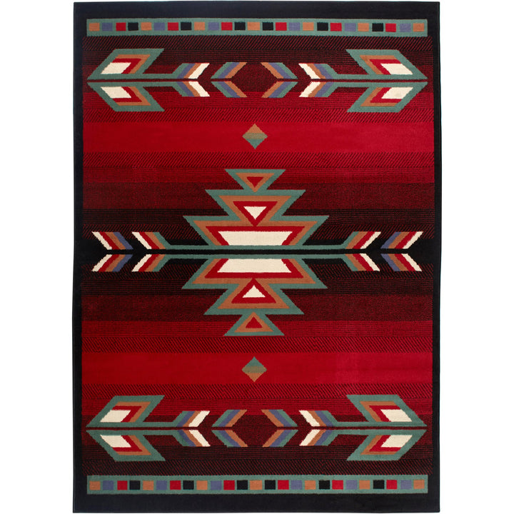 Home Dynamix Premium Sagrada Southwestern Geometric Area Rug Black/Red 9'2"x12'5" - Black