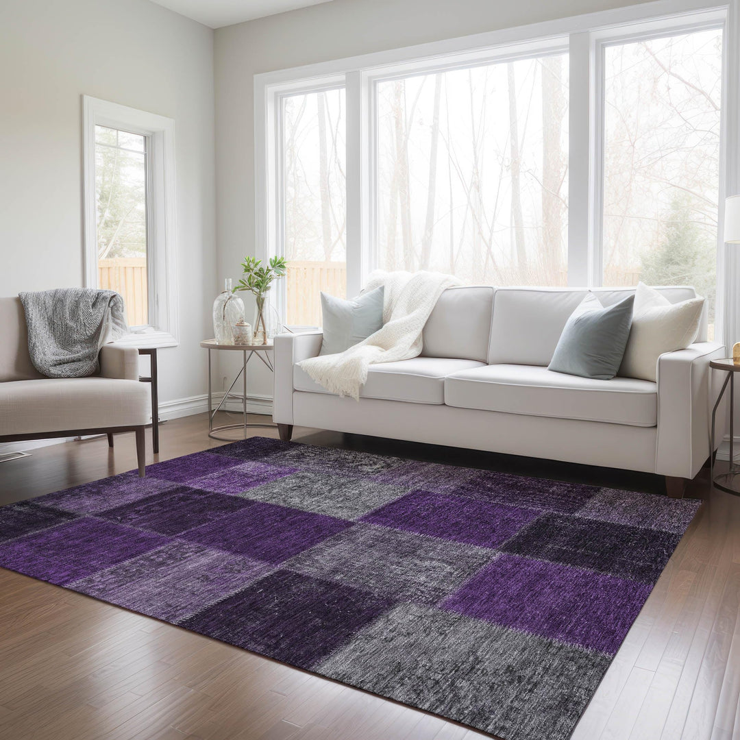 Addison Rugs Chantille ACN663 Eggplant 8' x 10' Indoor Outdoor Area Rug Easy - Diamond Home USA