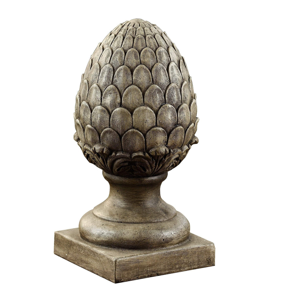 14.2in. Copper Bronze Artichoke Finial Brown Mediterranean Traditional Magnesium - Diamond Home USA