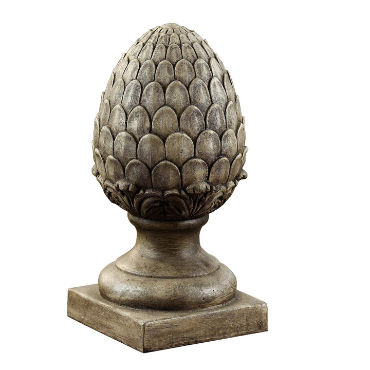 14.2in. Copper Bronze Artichoke Finial Brown Mediterranean Traditional Magnesium - Diamond Home USA
