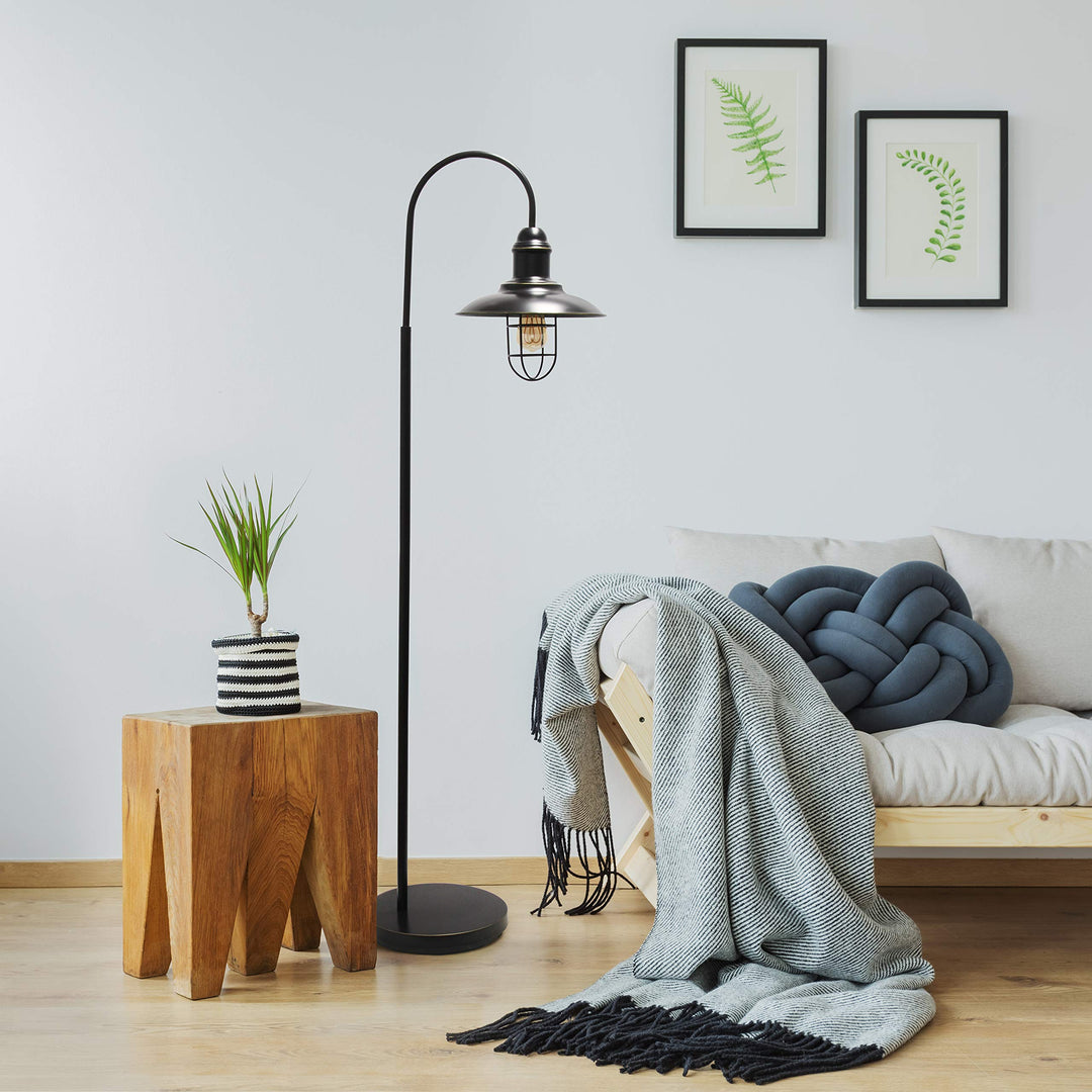 Elegant Designs LF1032-RBZ Rustic Open Cage Floor Lamp Restoration Bronze - Diamond Home USA