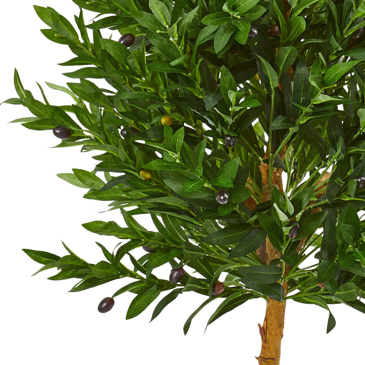 Nearly Natural 4.5ft. Olive Cone Topiary Artificial Tree UV Resistant - Diamond Home USA