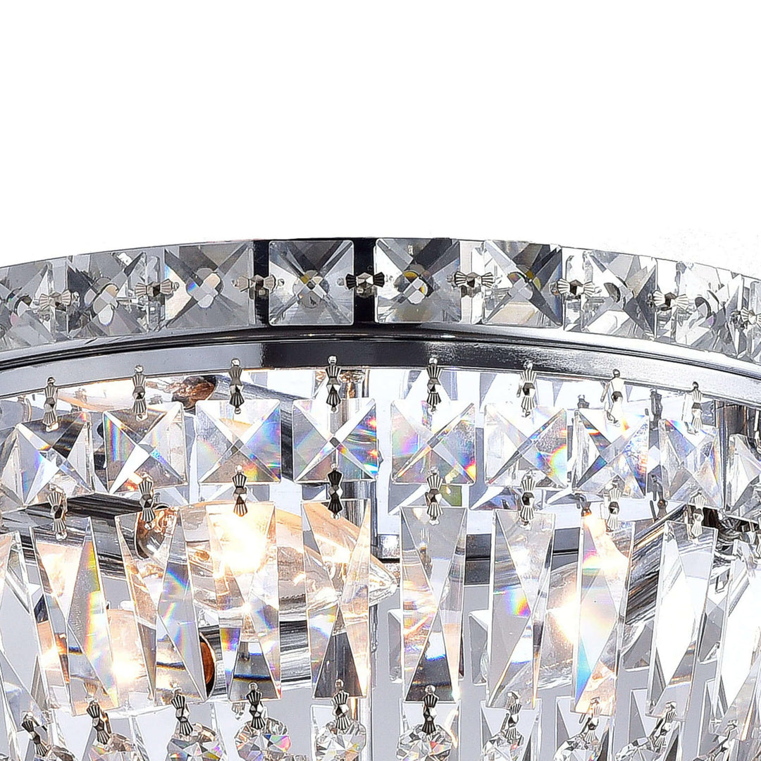 The Lighting Store Elisa Chrome Crystal Basket Flush Mount Chandelier - Diamond Home USA