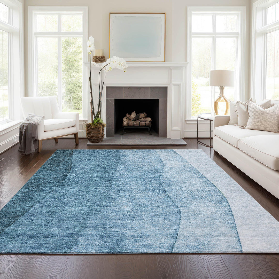 Addison Rugs Chantille ACN625 Blue 10' x 14' Indoor Outdoor Area Rug Easy - Diamond Home USA