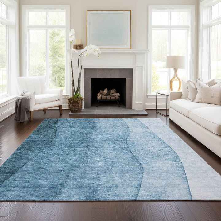 Addison Rugs Chantille ACN625 Blue 10' x 14' Indoor Outdoor Area Rug Easy - Diamond Home USA