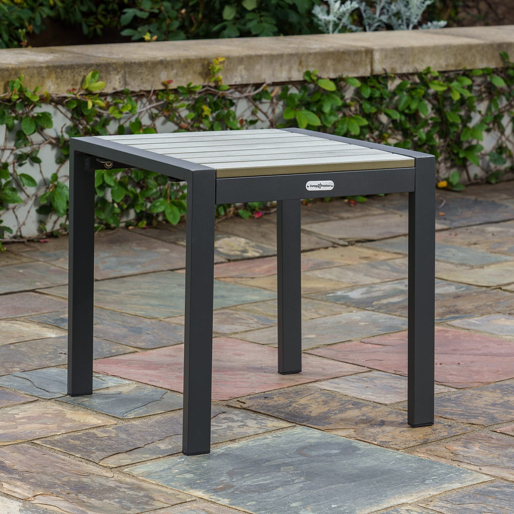 Tortuga Outdoor Lakeview Side Patio Table Charcoal - Diamond Home USA
