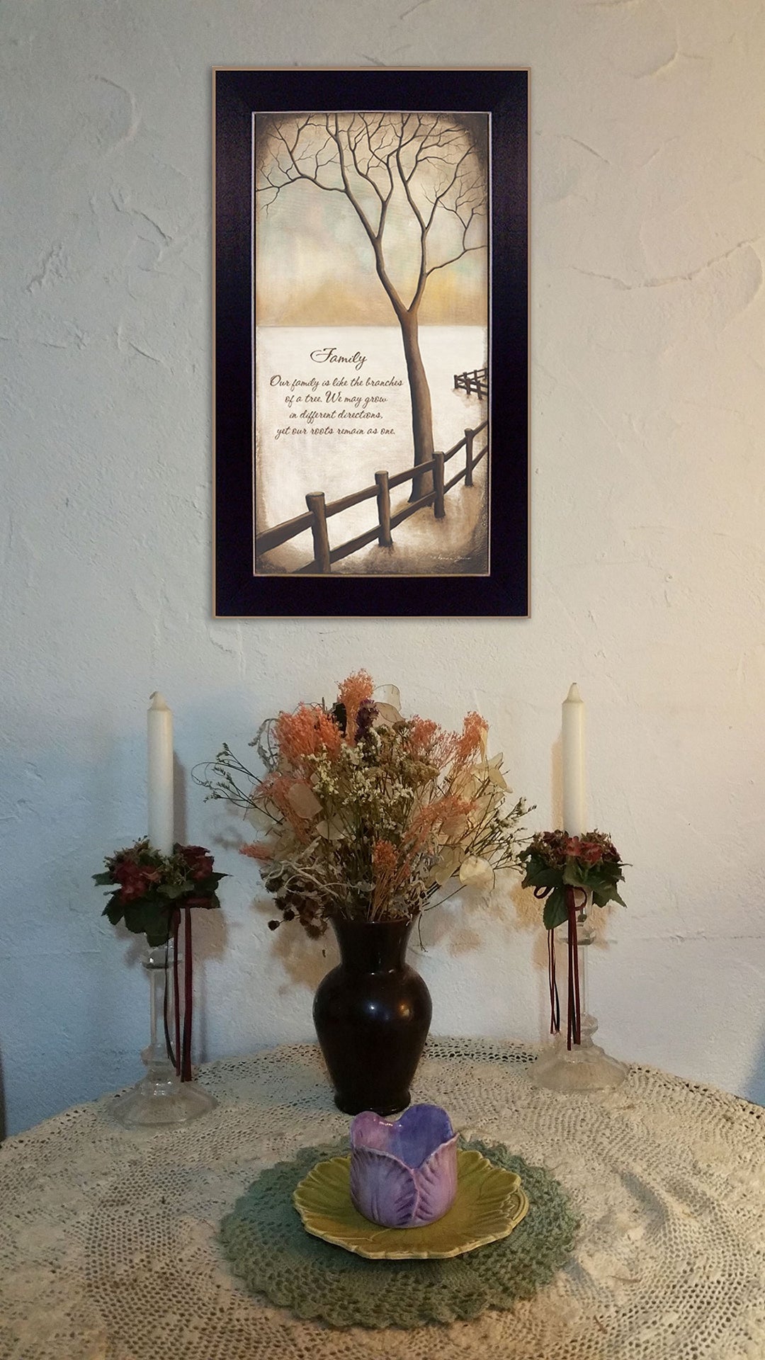 "Family" By Kendra Baird Printed Wall Art Ready To Hang ed Poster Black - Diamond Home USA