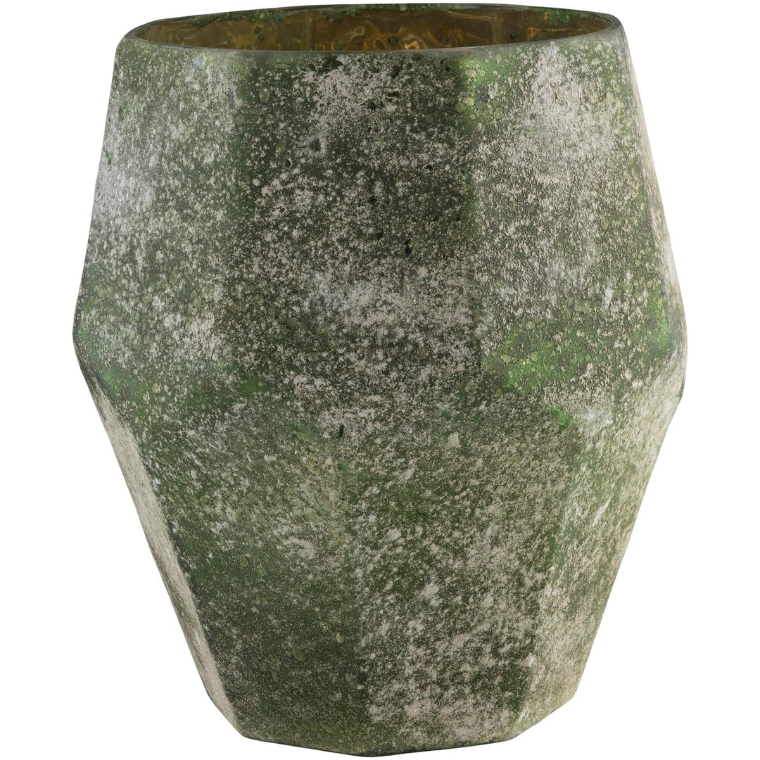 Green Glass Traditional Candle Holder (Set of 3) - Diamond Home USA