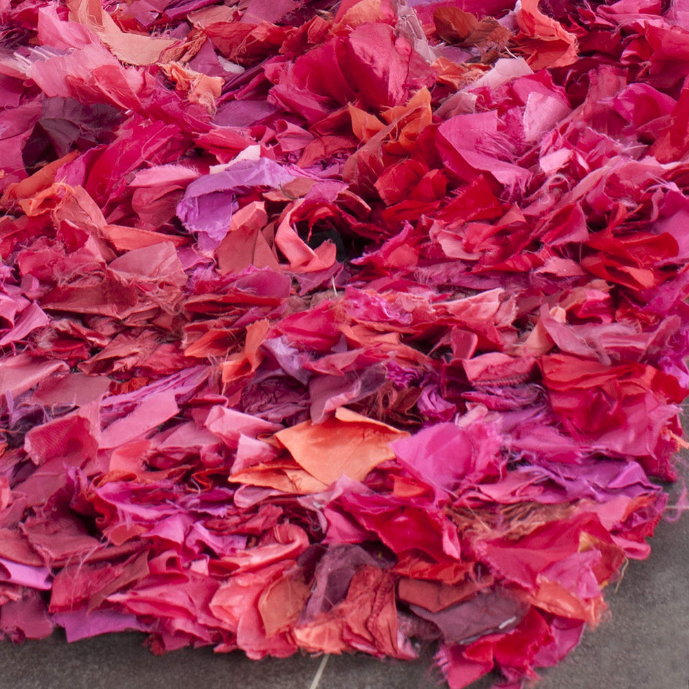 SAFAVIEH Rio Shag Collection Accent Rug - 2'6" x 4' Fuchsia & Multi Handmade - Diamond Home USA