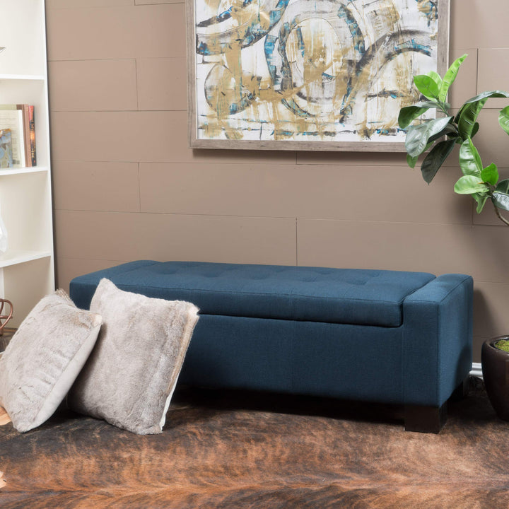 Christopher Knight Home Guernsey Fabric Storage Ottoman