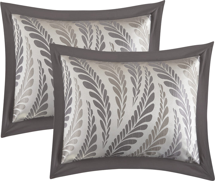 Grand Avenue Modern and Warm 7 Piece Comforter Bedding Set Taupe Bed Size California King - Diamond Home USA