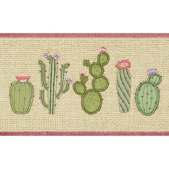 Authentic Hotel and Spa Turkish Cotton Cactus Embroidered Tea Rose 2-Piece - Diamond Home USA