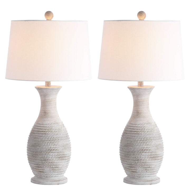 Lighting 30-inch Grey Led Table Lamp (Set of 2) - 15"x15"x30" Bulbs Included - Diamond Home USA