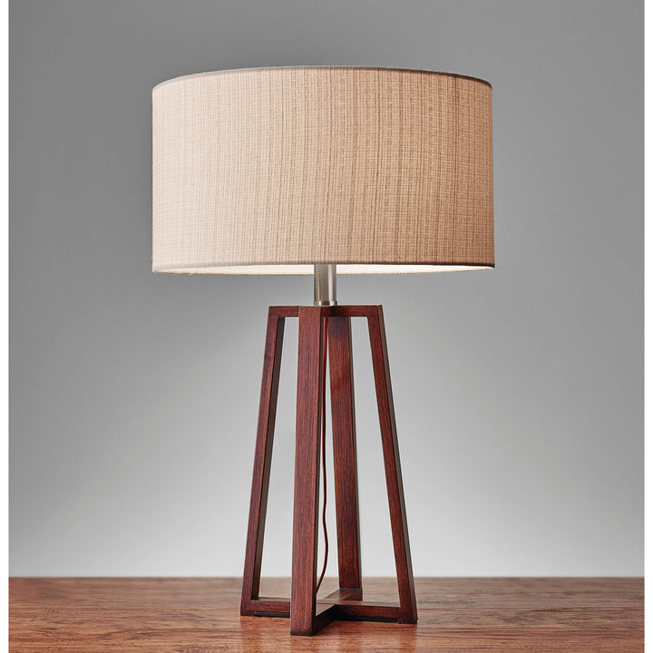 24-inch Walnut Table Lamp Mid-Century Modern Contemporary - Diamond Home USA