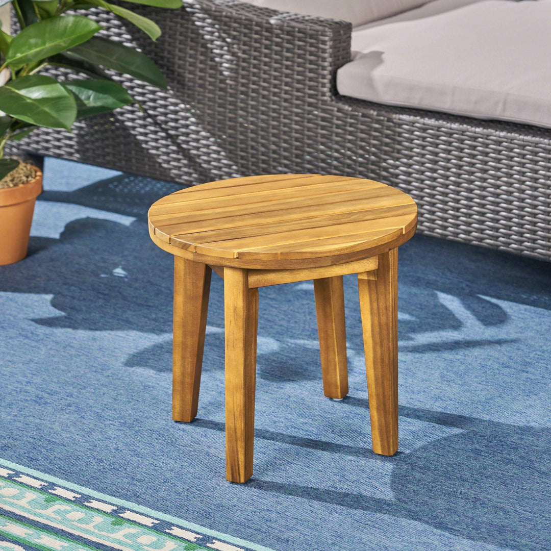 Christopher Knight Home Parker Outdoor 16" Acacia Wood Side Table Teak Finish - Diamond Home USA