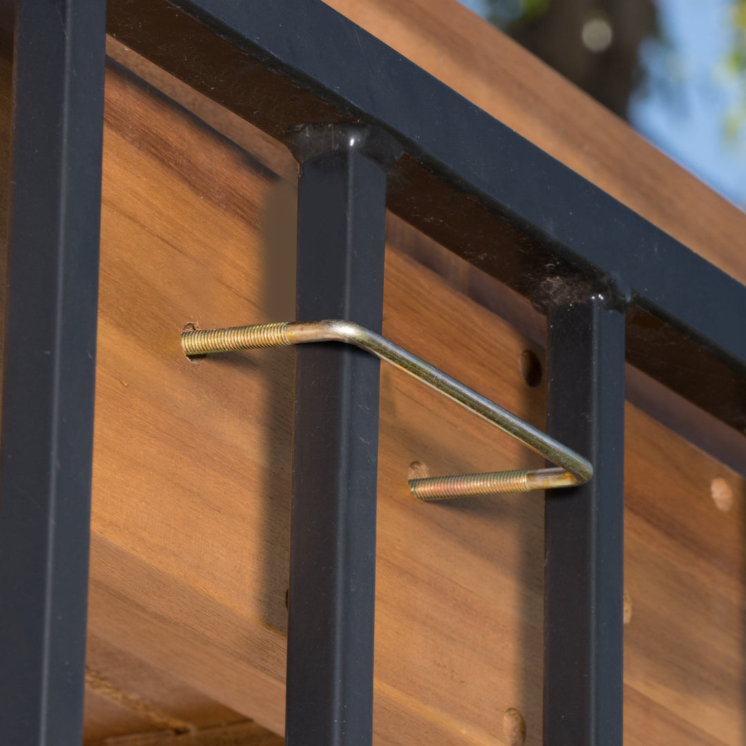 Christopher Knight Home Caribbean Outdoor Acacia Wood Balcony Bar Table Brown - Diamond Home USA