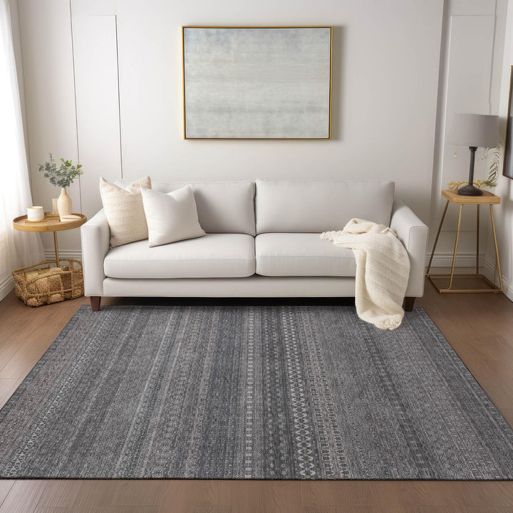 Addison Rugs Chantille ACN527 Gray 10' x 14 Indoor Outdoor Area Rug Stain - Diamond Home USA