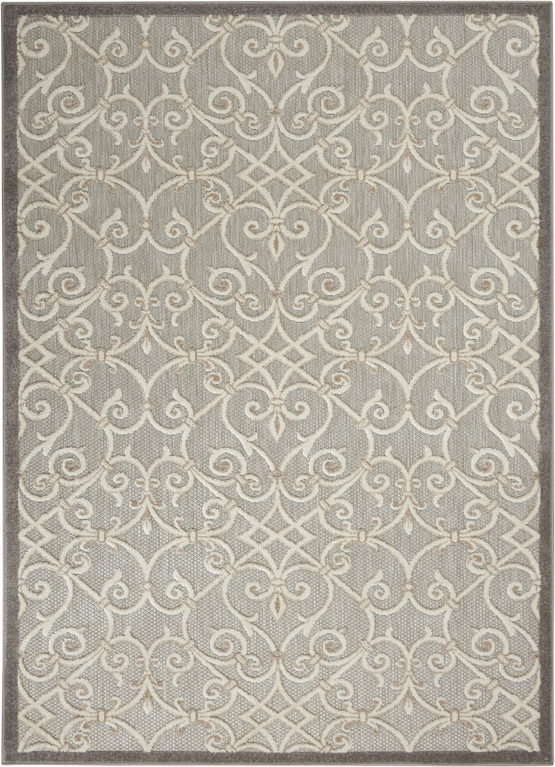 Nourison Aloha Transitional Scroll Indoor/Outdoor Damask Rug