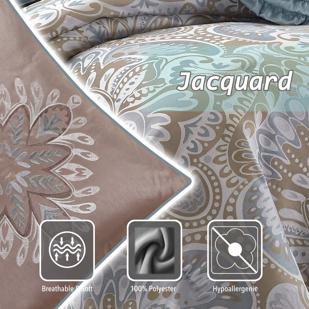 Stratford Park Halsey 6-Piece Comforter Set Queen Blush Pink - Diamond Home USA