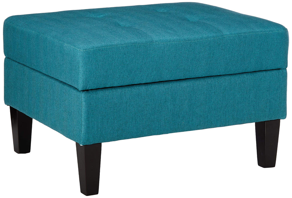 Christopher Knight Home Zahra Fabric Storage Ottoman Teal / Dark Brown