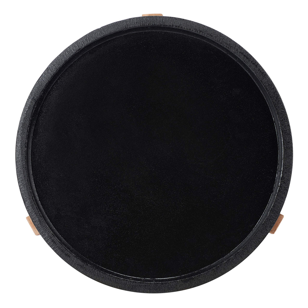 Safavieh Outdoor Collection Serka Natural/Black Side Table PAT1510A - Diamond Home USA