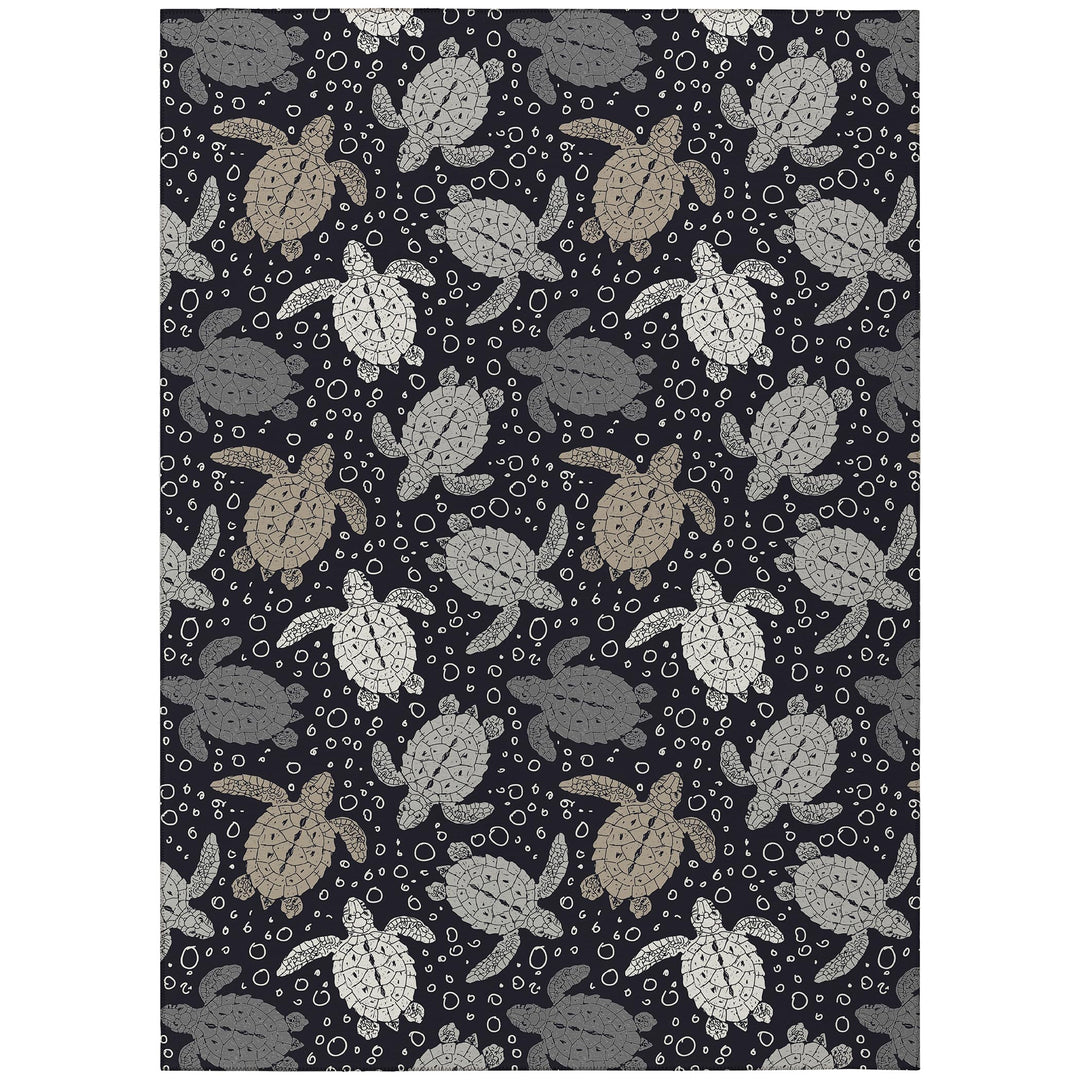 Addison Rugs Surfside ASR43 Midnight 9' x 12' Indoor Outdoor Rug Easy Clean Midnight - 9' x 12'