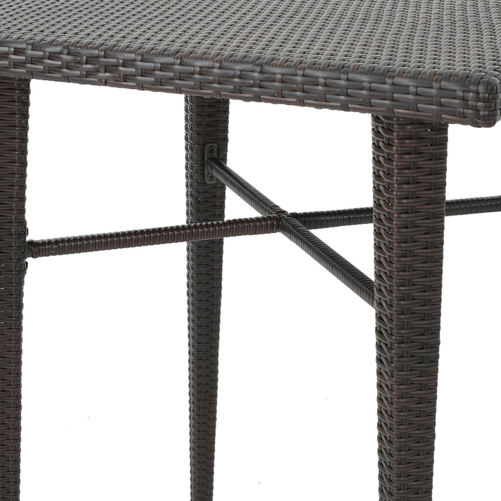 Christopher Knight Home Dominica Outdoor 32.5" Square Wicker Bar Table - Diamond Home USA