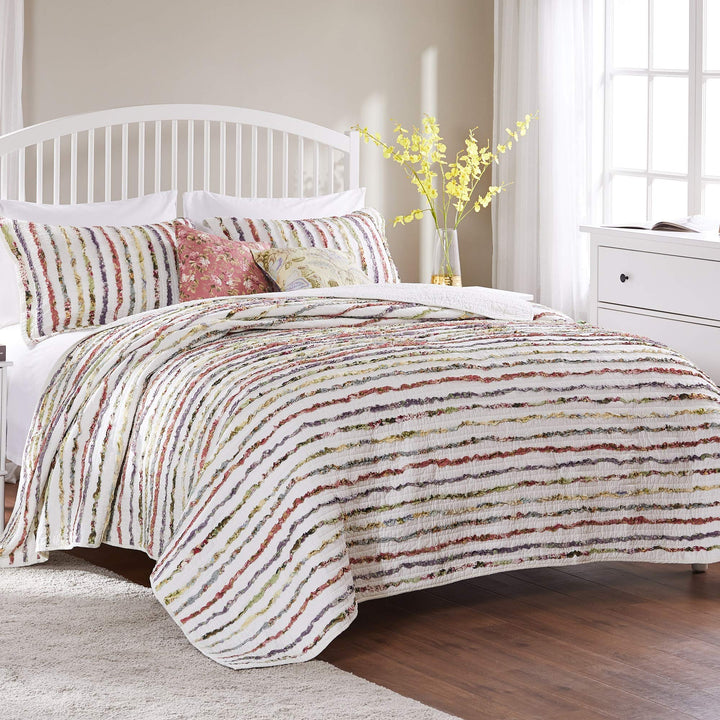 Greenland Home Bella Ruffled Quilt Set 4-Piece Twin/Twin XL Twin - Twin XL