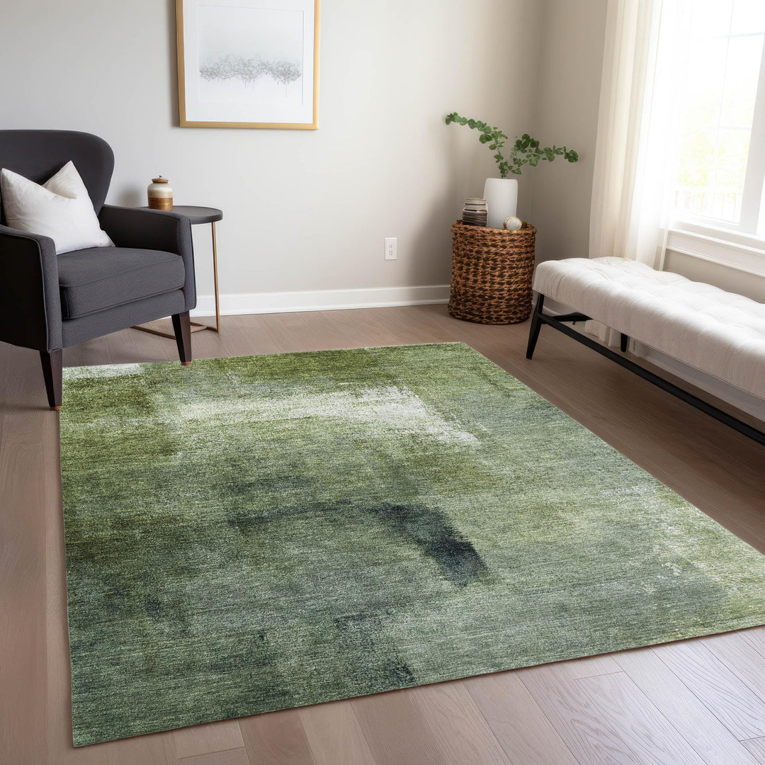 Addison Rugs Chantille ACN787 Green 8' x 10' Indoor/Outdoor Machine Washable - Diamond Home USA