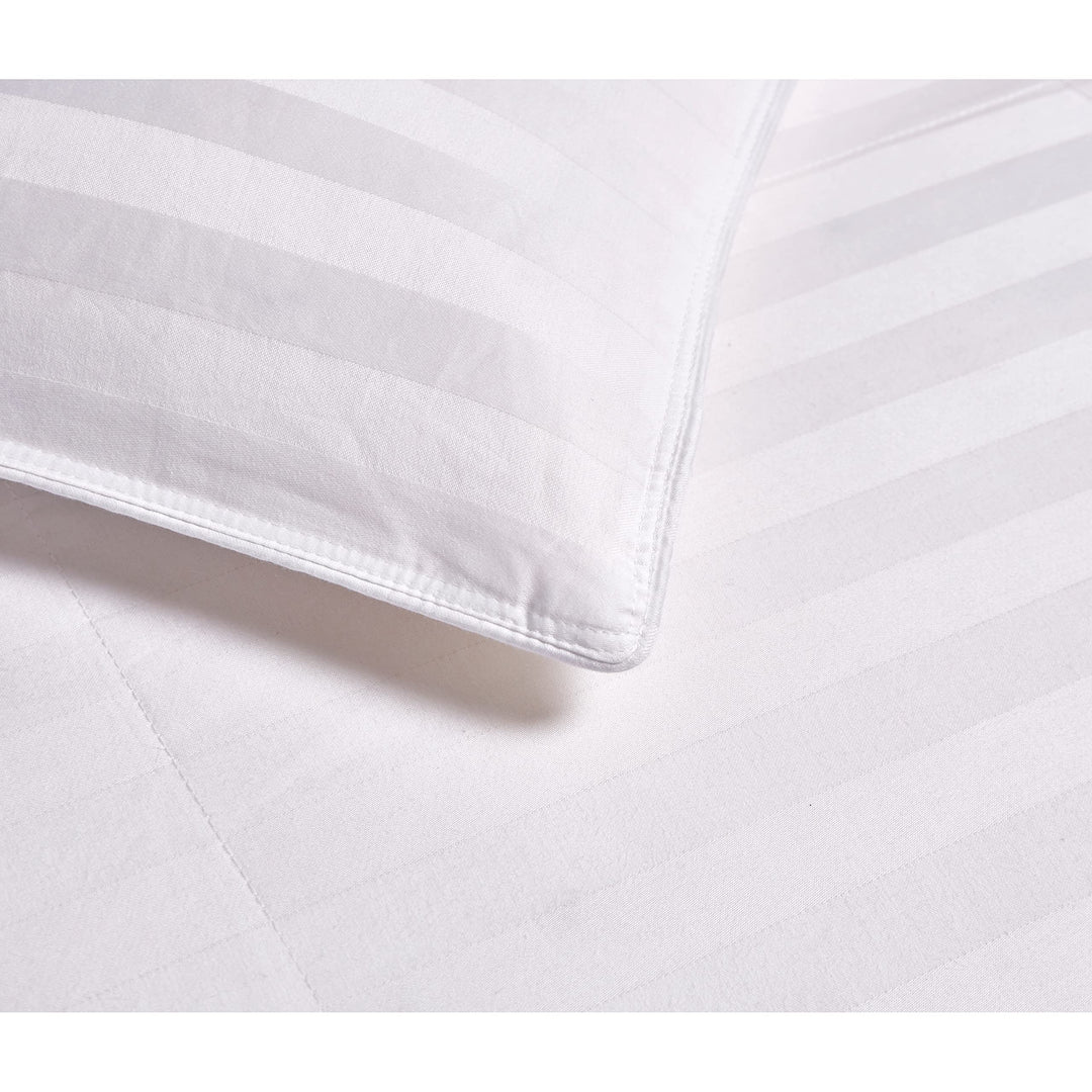 Hotel Grand Oversized Damask Stripe White Down Comforter Full - Queen - Diamond Home USA