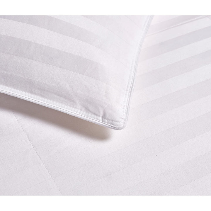 Hotel Grand Oversized Damask Stripe White Down Comforter Full - Queen - Diamond Home USA