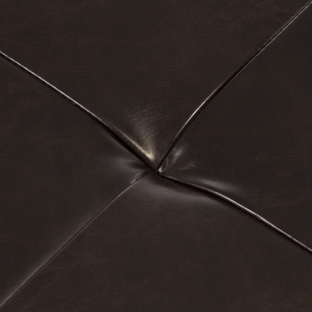 Christopher Knight Home Maxwell Bonded Leather Double Tray Ottoman Brown 38 x - Diamond Home USA