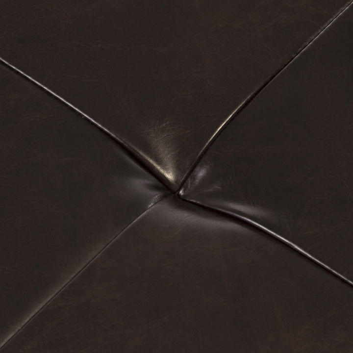 Christopher Knight Home Maxwell Bonded Leather Double Tray Ottoman Brown 38 x - Diamond Home USA