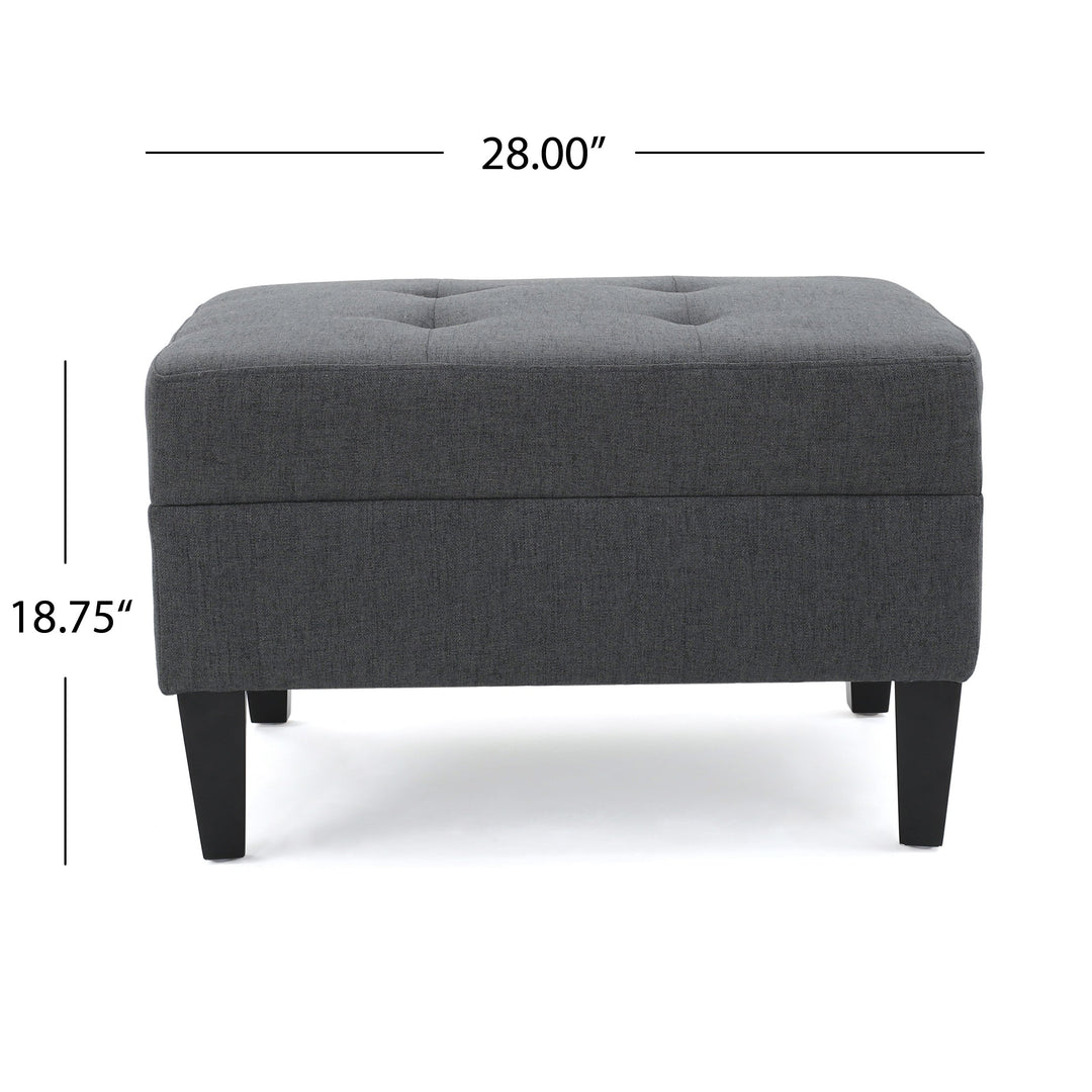 Christopher Knight Home Zahra Ottoman Dark Grey - Diamond Home USA