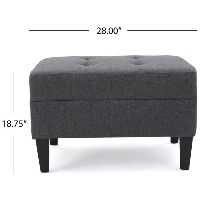 Christopher Knight Home Zahra Ottoman Dark Grey - Diamond Home USA