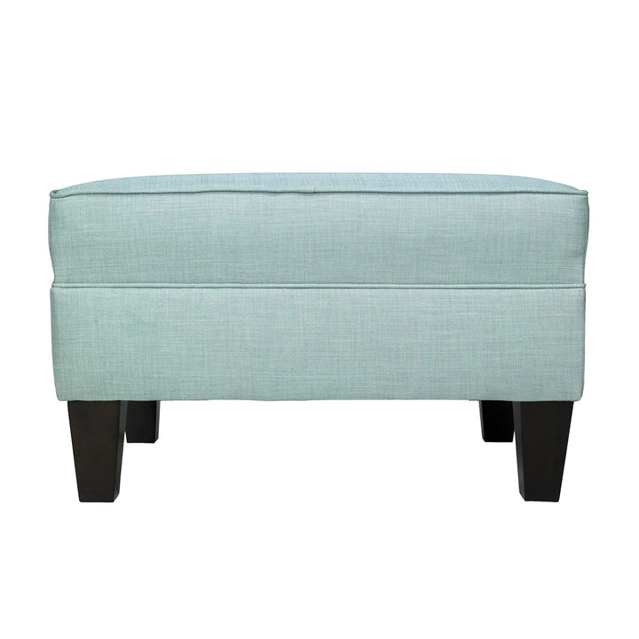 MJL Furniture Parker Fabric Upholstered Square Welted Ottoman Grey - Diamond Home USA
