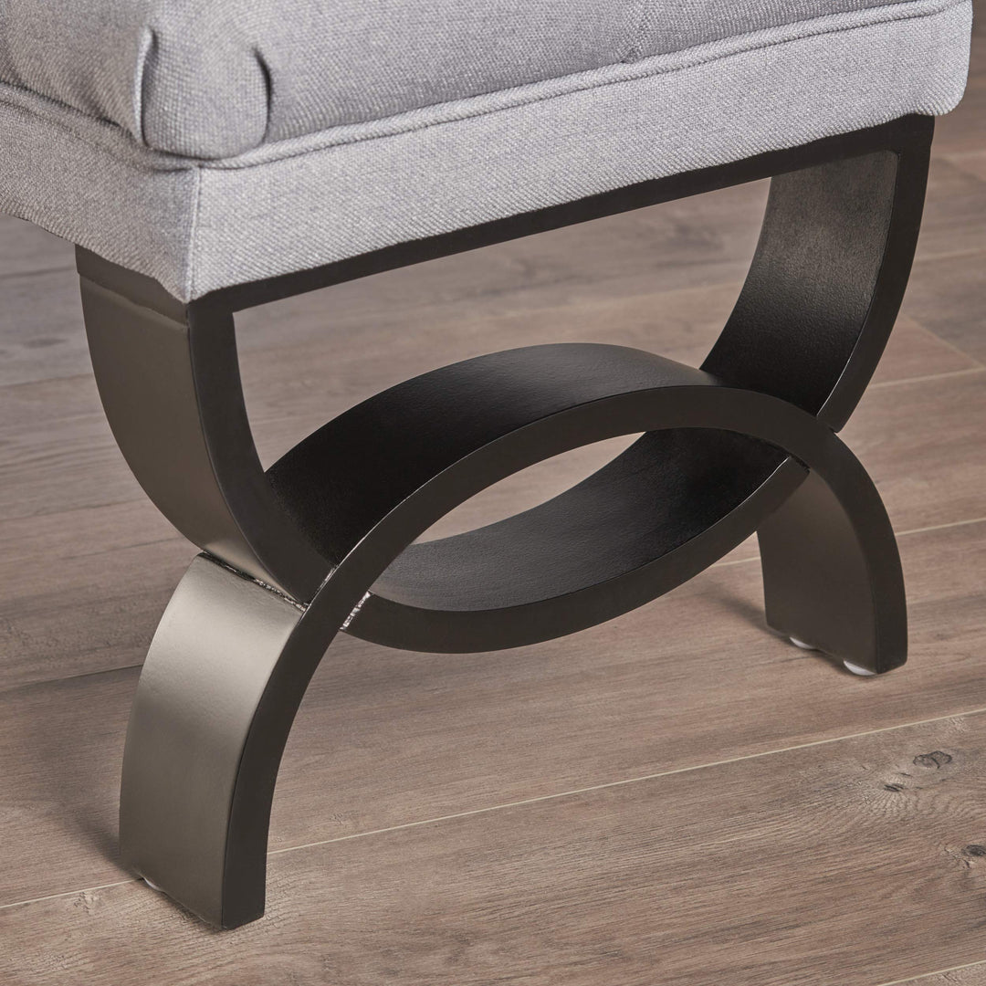 Christopher Knight Home Scarlett Fabric Ottoman Bench Dark