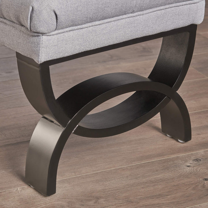 Christopher Knight Home Scarlett Fabric Ottoman Bench Dark