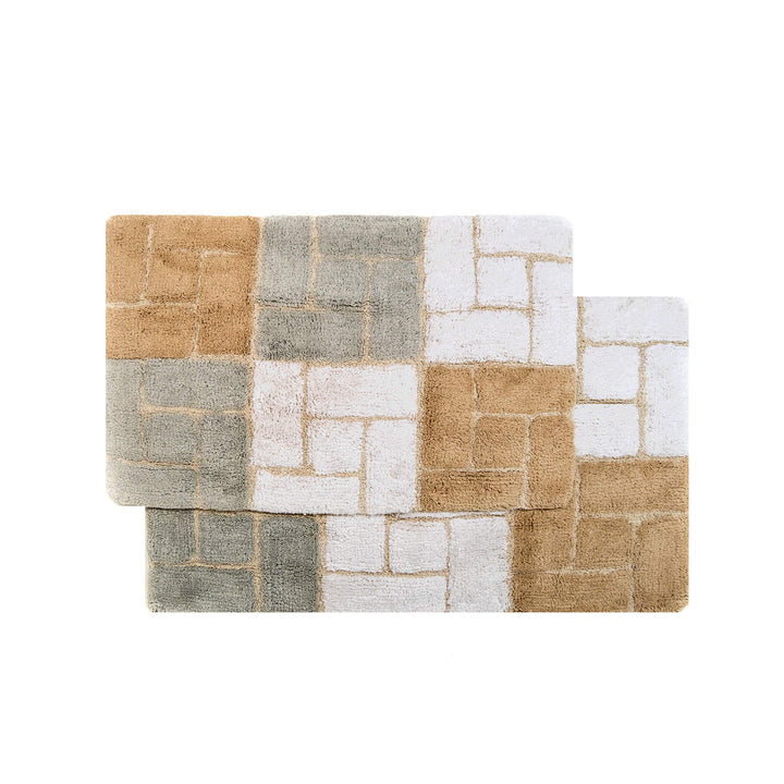 Chesapeake Merchandising Berkeley 2 Pc. Spa Bath Rug Set 701 (21"x3" & 2"x - Diamond Home USA