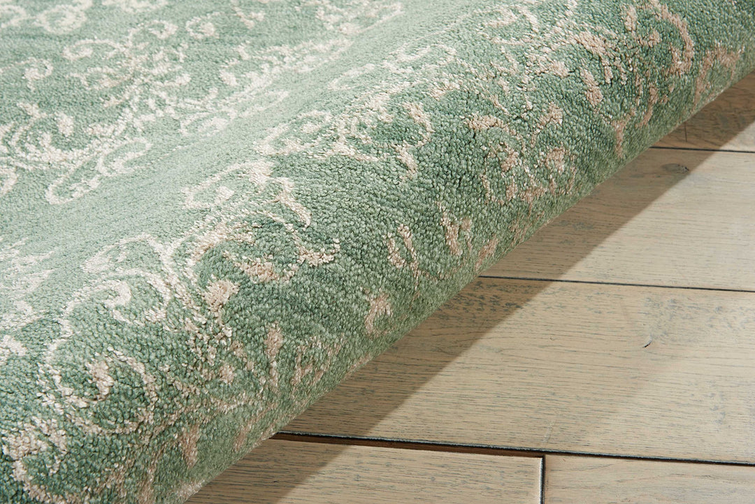 Nourison Tranquility Light Green Rectangle Area Rug 3-Feet Inches by 5-Feet - Diamond Home USA