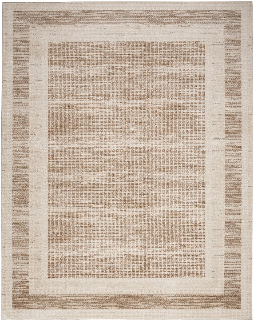 Nourison Serenity Home Contemporary Mocha Ivory 5'3" x 7'3" Area -Rug Easy - Diamond Home USA