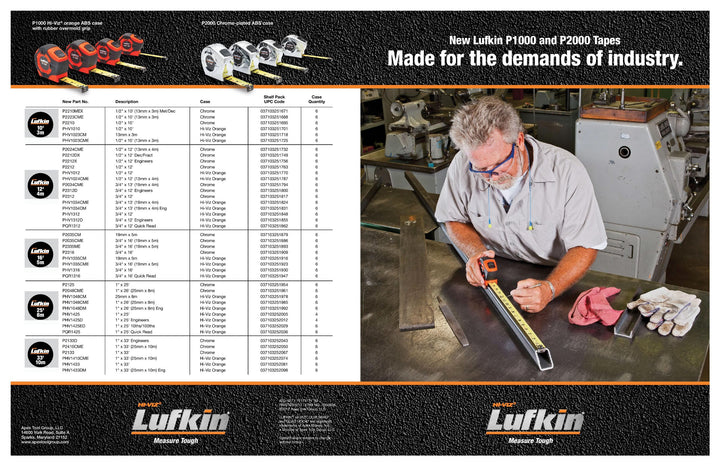 **Lufkin PHV1023CM 13mm x 3m Hi-Viz® Orange P1000 Tape Measure - Diamond Home USA