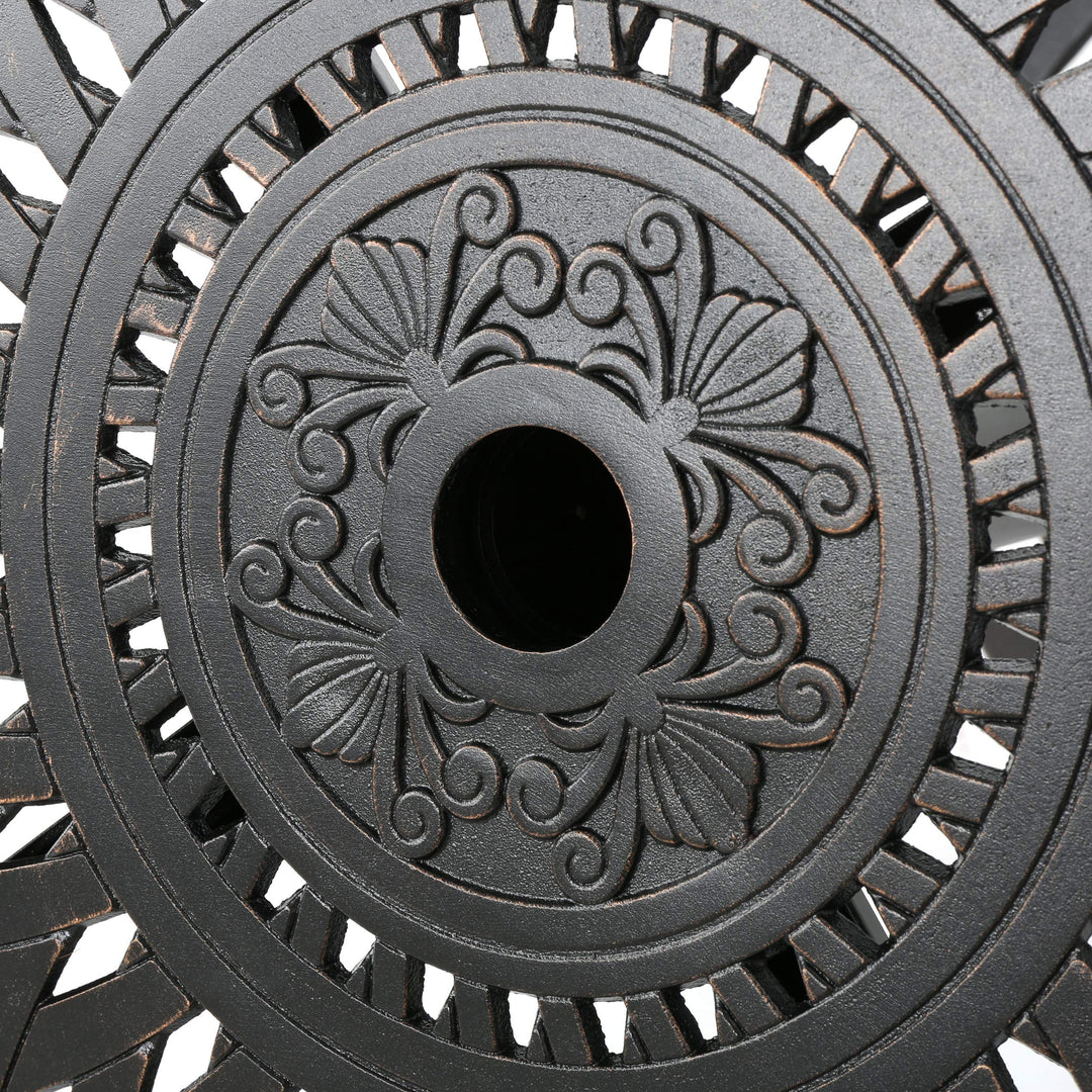 Christopher Knight Home Arlana Outdoor Cast Aluminum Bar Table Shiny Copper - Diamond Home USA