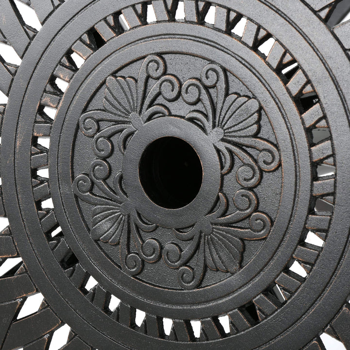 Christopher Knight Home Arlana Outdoor Cast Aluminum Bar Table Shiny Copper - Diamond Home USA